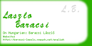 laszlo baracsi business card