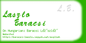 laszlo baracsi business card